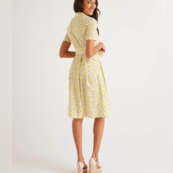 Boden Yellow Floral Shirt‑Dress - Picture 4 of 13